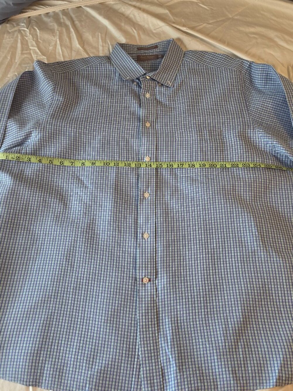 Long Sleeve Blue Plaid Daniel Cremieux Shirt - XXL